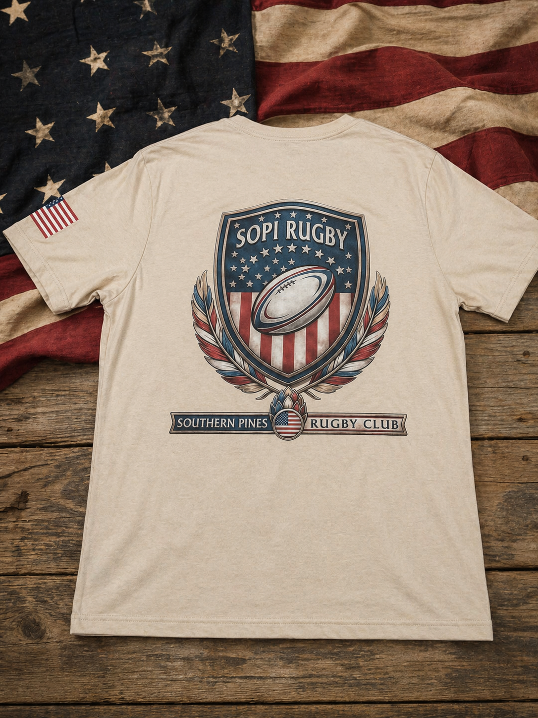 Special Edition: Tan American Crest Tee